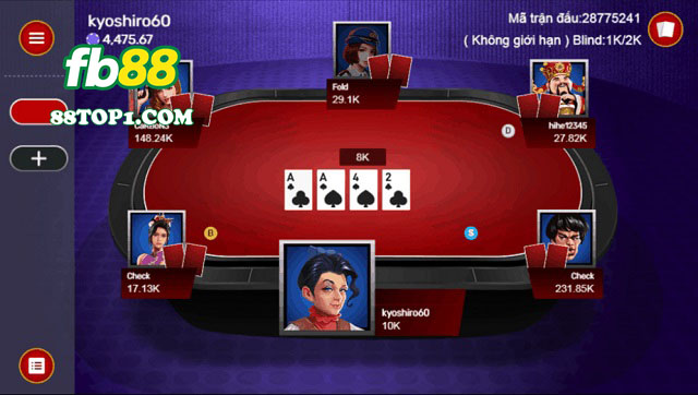 3 bước tham gia chơi Poker Texas Hold'em tại nhà cái FB88